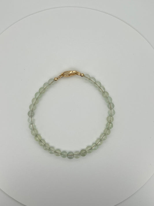 Nurture Inner Peace with Gentle Prehnite Bracelet(4mm) Reiki Healing Stone