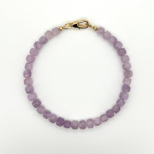 Heal Emotions with Soft Purple Kunzite Bracelet (4mm)