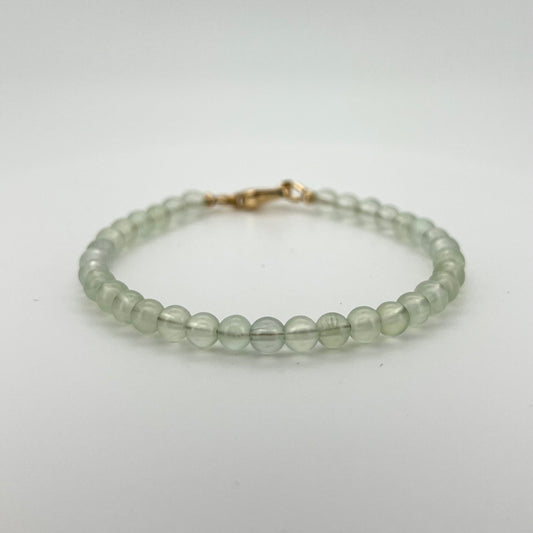 Nurture Inner Peace with Gentle Prehnite Bracelet(4mm) Reiki Healing Stone
