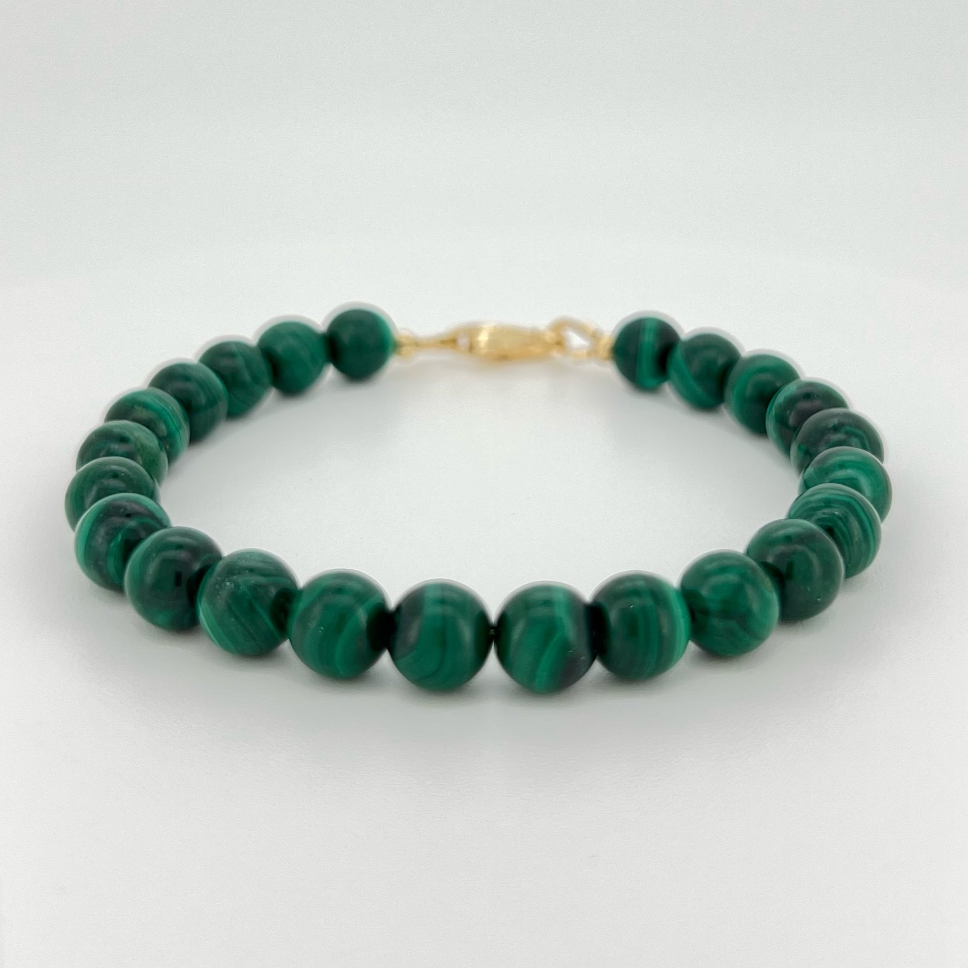 Transform Energy with Striking Malachite Bracelet (6mm) Reiki Healing Stone