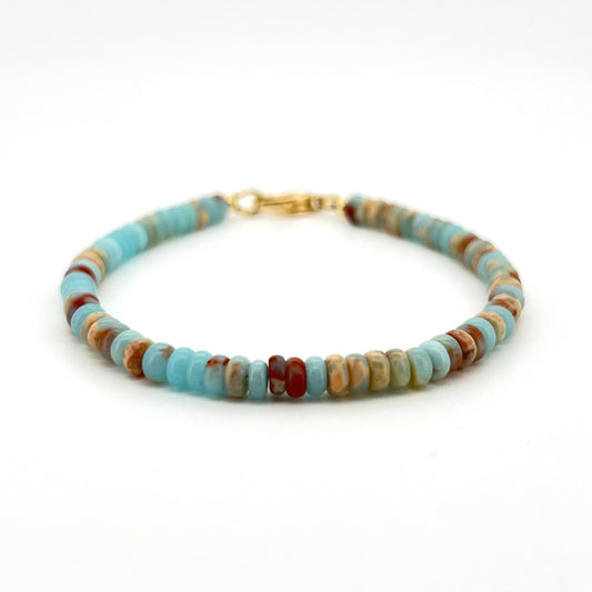 Ground Your Spirit with Carved Shoushan Stone Bracelet (2x4mm) Reiki Healing Stone