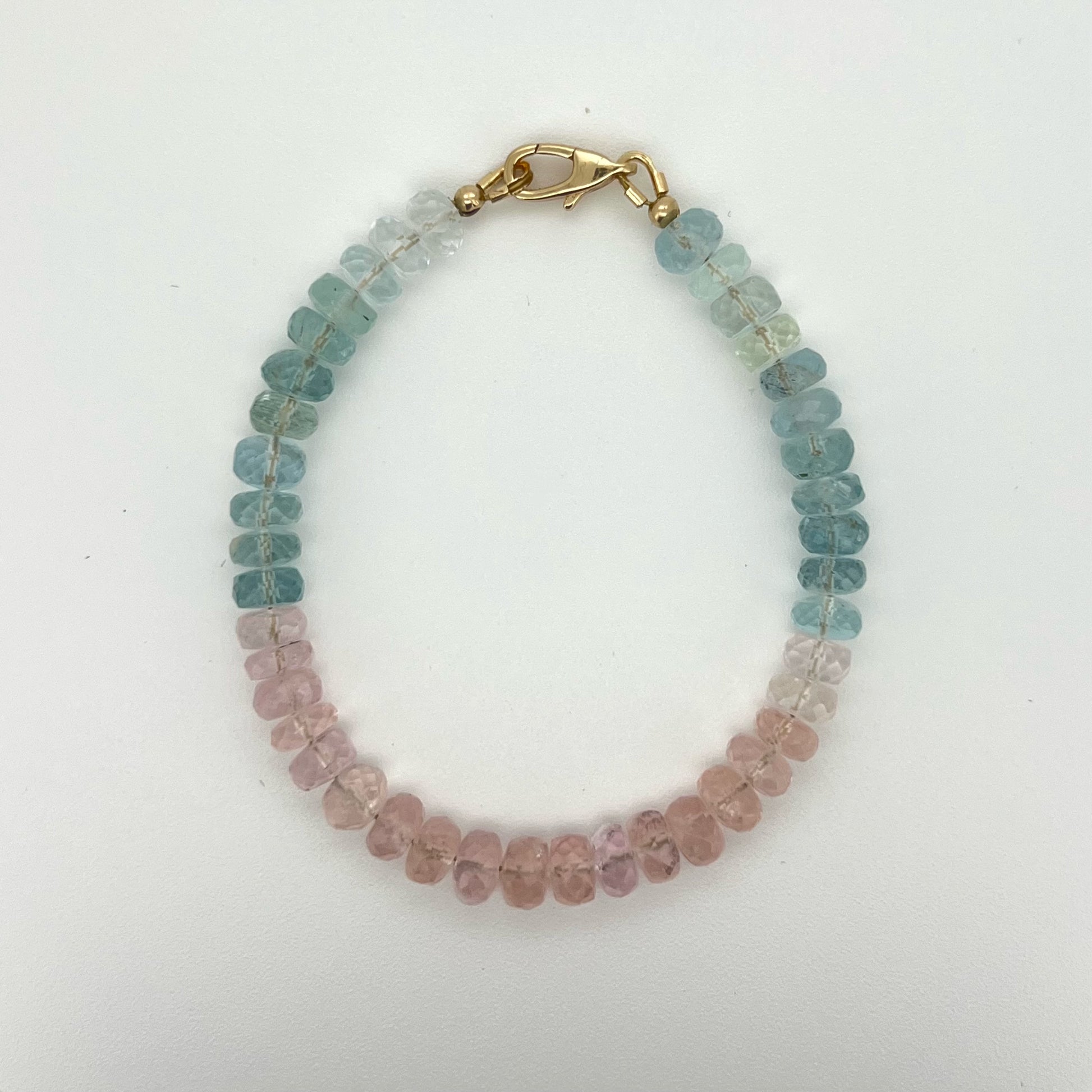 Embrace Love with Delicate Morganite Bracelet (5.6-6.2mm) Reiki Healing Stone