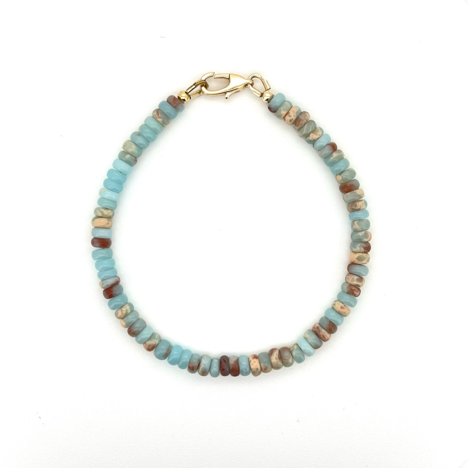 Ground Your Spirit with Carved Shoushan Stone Bracelet (2x4mm) Reiki Healing Stone