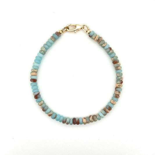 Ground Your Spirit with Carved Shoushan Stone Bracelet (2x4mm) Reiki Healing Stone